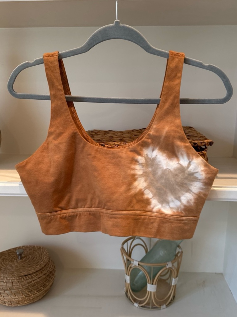 aerie Rust Scoop Tie-Dye Sports Bra